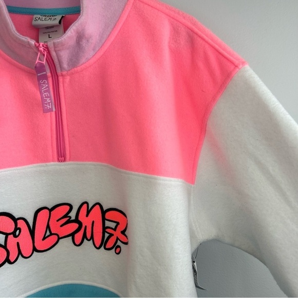 NWT Salem7 Pastel Fleece Quarter Zip High Neck Pullover Size Large - Picture 5 of 13